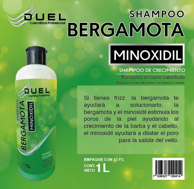 SHAMPOO BERGAMOTA MINOXIDIL 1LITRO DIFAM